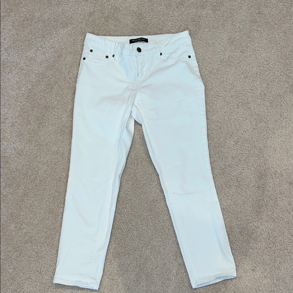 Max Jeans Women's Crisp White Ankle Jeans